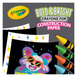 Crayola Bold & Bright Construction Paper Crayons, 24 Count