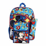 Disney Mickey Mouse Characters 6 Piece 16" Backpack Set