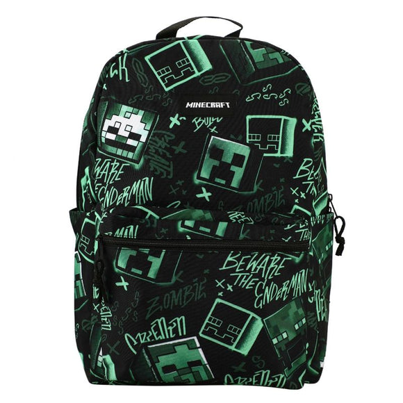 Kids Mincraft Backpack Beware Ender Man