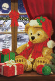 Crystal Art Notebook Kit Festive Teddy