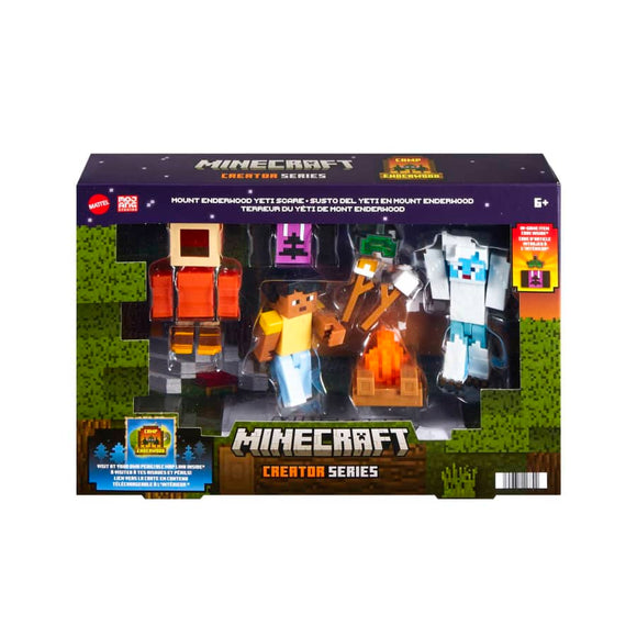*** NEW FOR 2023 *** Minecraft Creator Series Mount Enderwood Yeti Scare Story Pack Figures (INCLUDES 3 DLC CODES)