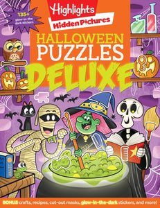Halloween Highlights: Halloween Puzzles Deluxe and Sticker Book (Paperback)