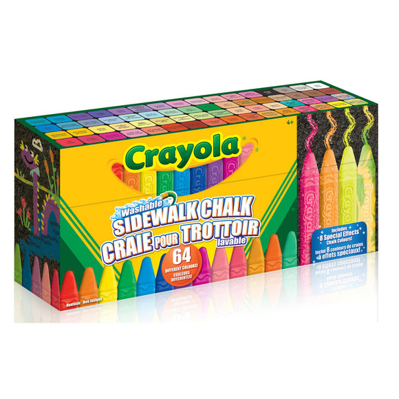 Crayola Ultimate Washable Sidewalk Chalk Collection, 64 Count