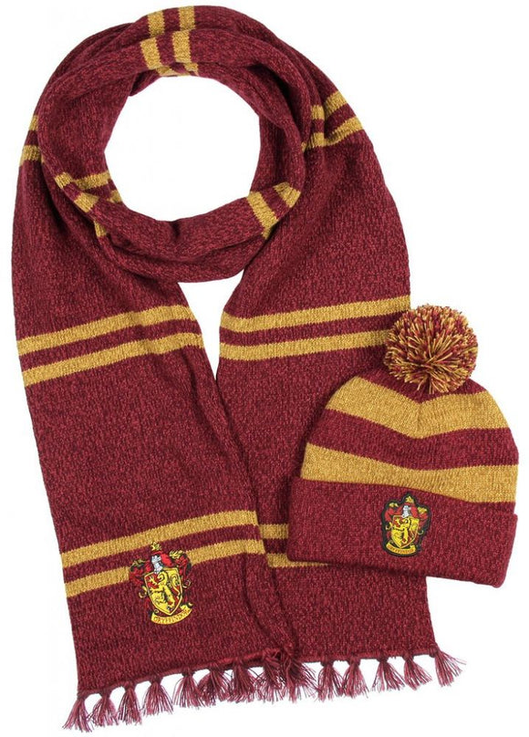 HARRY POTTER PREMIUM COLLECTION - Gryffindor Brown Beanie Scarf Combo