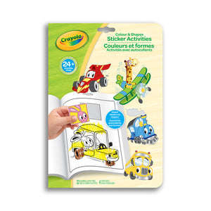 *** NEW FOR 2023 *** Crayola Colour & Shapes Sticker Activity Book, Whimsical Wheels