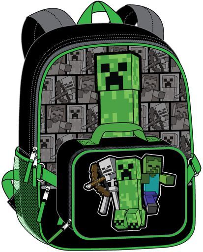 Minecraft Backpack with Lunch Box