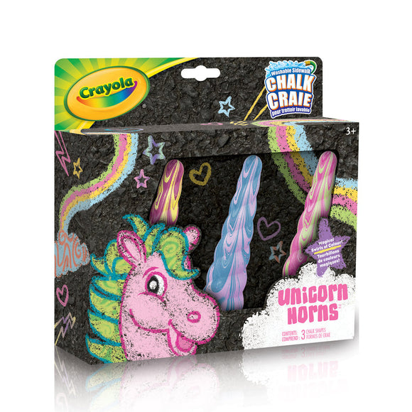 Crayola Unicorn Sidewalk Chalk, 3 Count (Assorted Colors, Chosen At Random)