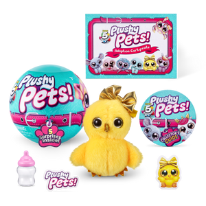ZURU 5 SURPRISE PLUSHY PETS SERIES 1 MYSTERY COLLECTIBLE CAPSULE