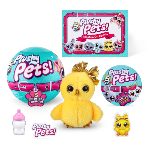ZURU 5 SURPRISE PLUSHY PETS SERIES 1 MYSTERY COLLECTIBLE CAPSULE