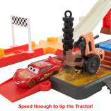 Disney And Pixar Cars Race & Go Playset With Storage Tub & 1 Car