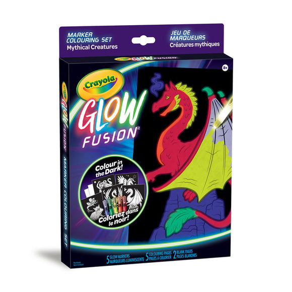 *** NEW FOR FALL 2022 *** Crayola Glow Fusion Marker Colouring Set - Mythical Creatures