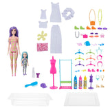 Barbie Color Reveal Gift Set, Tie-Dye Fashion Maker With 2 Barbie Dolls and over 50 Surprises